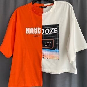 “Two in One” Dual Colored T Shirt XS